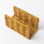 Hasır Örgü Peçetelik, Doğal Renk, Rattan, 14x5x8 cm, Rustik Stil, Yemek Masası için