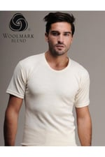 Hasyün Erkek Yün Fanila Kısa Kol, Çok Renkli, M Beden M