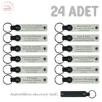 Hatıra Anahtarlık Set Kırk Uçurma Kutlaması, 24'lü Set, MH-KAN8549X24, Beyaz & Siyah, üniseks-bebek