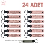 Hatıra Anahtarlık Set Pudra Gri Kırk Uçurma, 24'lü Set, MH-KAN8583X24, Pudra & Gri, üniseks-bebek