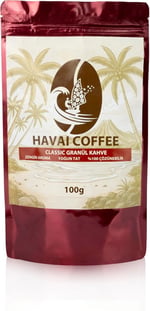HAVAI Klasik Aromalı Orta Kavrulmuş Çözünebilir Kahve, (100 GR, KLASİK)