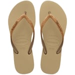 Havaianas Slim Glitter Kahverengi Terlik, 4146975