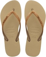Havaianas Slim Glitter Kahverengi Terlik, 4146975
