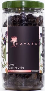 HAVAZA Siyah Sele Zeytin - 1000 gr. (291-320 Kalibre)