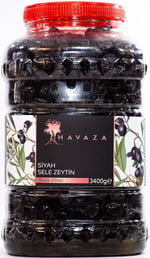 HAVAZA Siyah Sele Zeytin - 3400 gr. (291-320 Kalibre)