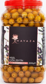 HAVAZA Yeşil Çizik Zeytin - 2000 gr. (201-230 Kalibre)