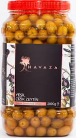 HAVAZA Yeşil Çizik Zeytin - 2000 gr. (201-230 Kalibre)