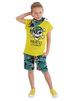 Hawaii Erkek Çocuk T-shirt Şort Bandana Takım
