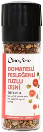 Hayfene Domatesli Fesleğenli Tuzlu Çeşni 60 gr (Değirmen Kapaklı)