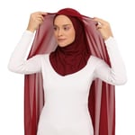 Hazır Lüks Pratik Hijablı Şifon Şal