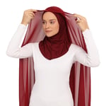 Hazır Lüks Pratik Hijablı Şifon Şal