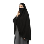 Hazır Türban Peçeli Pratik Eşarp Tesettür Nikaplı Hijab - Namaz Örtüsü Sufle (5XL)