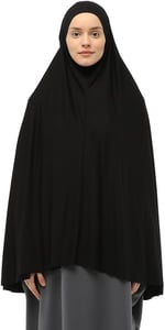 Hazır Türban Peçeli Pratik Eşarp Tesettür Nikaplı Hijab - Namaz Örtüsü Sufle (5XL)