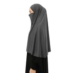 Hazır Türban Peçeli Pratik Eşarp Tesettür Nikaplı Hijab - Namaz Örtüsü Sufle (3XL)