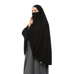 Hazır Türban Peçeli Pratik Eşarp Tesettür Nikaplı Hijab - Namaz Örtüsü Sufle (5XL)