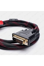 Hdmi To Dvi 24+1 Çevirici Dönüştürücü Monitör Kablosu 1.5 Metre Dual Link DVI-D (24+1) Konnektörlü HASIR