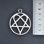Heartagram Örme Zincir Kolye - Gümüş Kaplama - Erkek Kadın Kolye - No:1361