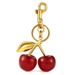 HecticCore Kirsch-Bag Charm - Vielseitiger Schlüsselanhänger, Geldbörsenanhänger Glücksbringer, Personalisiertes Auto-Zubehör,modischer Taschen- oder Schlüssel-Accessoire für handtaschen