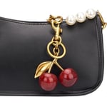 HecticCore Kirsch-Bag Charm - Vielseitiger Schlüsselanhänger, Geldbörsenanhänger Glücksbringer, Personalisiertes Auto-Zubehör,modischer Taschen- oder Schlüssel-Accessoire für handtaschen
