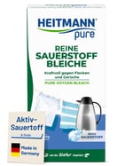 HEITMANN pure Saf oksijen ağı: Ekolojik beyazlatıcı, leke ve kire karşı yüksek yıkama gücü, 1 x 350 g, 1008268.