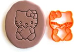 Hello Kitty Kurabiye Kalıbı Kesici Şekillendirici Kalpli