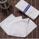 Hepsine Rakip 12 li El Cep Beyaz Kumaş Mendil 39x39 cm Pamuklu YM Beyaz
