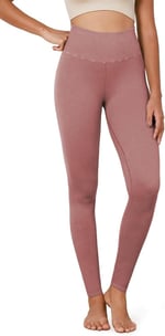 Hepsine Rakip Kadın Yüksek Bel Fitilli Esnek Spor Tayt 4117 Mürdüm L-XL