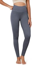 Hepsine Rakip Kadın Yüksek Bel Fitilli Esnek Spor Tayt 4117 Füme L-XL
