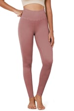 Hepsine Rakip Kadın Yüksek Bel Fitilli Esnek Spor Tayt 4117 Mürdüm L-XL