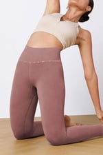 Hepsine Rakip Kadın Yüksek Bel Fitilli Esnek Spor Tayt 4117 Mürdüm L-XL