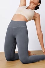 Hepsine Rakip Kadın Yüksek Bel Fitilli Esnek Spor Tayt 4117 Füme L-XL