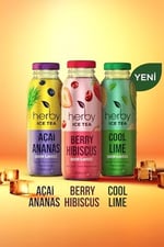 Herby Ice Tea Açai Ananas Soğuk Çay Şeker İlavesiz 250 ml X 12 Adet