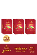 Herby Yeşil Çay Çilek ve Lime 3'lü paket