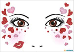 Herma Face Art Decor Yuz Susleme Etiketi Ask