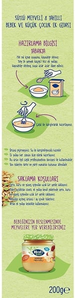 Hero Baby Sütlü Meyveli 8 Tahıllı Kaşık Maması 200 Gr