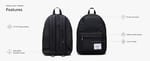 Herschel Classic Su İtici Kumaş Sırt Çantası, 14
