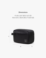 Herschel Supply Co. Herschel Bölüm Seyahat Seti, Siyah Tonal, Siyah Ton, Herschel Bölüm Seyahat Seti