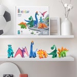 HEY CLAY Dinozorlar Seti - Çocuklar için Hava ile Kuruyan ve Şekil Alan Kil - 15 Kutu Kil Seti ve Şekillendirme Aletleri - 5-7 Yaş Çocuklar için Dinozor Oyuncakları