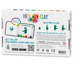 HEY CLAY - Dinozorlar Seti: Pterodactylus, Triceratops, Tyrannosaurus - Yaratıcı Modelleme Hava-Kuru Kil Çocuklar için 6 Kutu