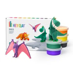 HEY CLAY - Dinozorlar Seti: Pterodactylus, Triceratops, Tyrannosaurus - Yaratıcı Modelleme Hava-Kuru Kil Çocuklar için 6 Kutu