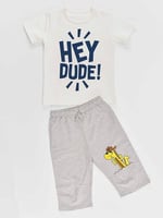 Hey Dude Erkek Çocuk T-shirt Kapri Şort Takım