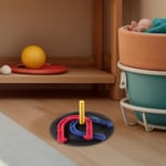 HEY! PLAY! Dış ve İç Mekan Oyunları için Kauçuk At Nalı Oyun Seti - Play'den Bagaj Kapısı, Kamp, Arka Bahçe ve İç Mekan Eğlencesi için Mükemmel! Siyah, 30 x 30 cm