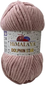Himalaya Dolphin Star Simli Kadife El Örgü İpliği 100 Gr 92125 Simli Açık Gri