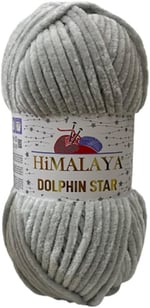 Himalaya Dolphin Star Simli Kadife El Örgü İpliği 100 Gr 92125 Simli Açık Gri