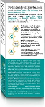 Himalaya Since 1930 Youth Eternity Yaşlanma Karşıtı Göz Altı Kremi 15 ml, Kırışıklık Karşıtı, Nemlendirici