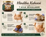 Hindiba Kahvesi, Çözünebilir Kafeinsiz Kahve,%100 Doğal Hindiba Kafeinsiz İçeceği - Sindirime Yardımcı Cam Kavanoz, Diyet Zayıflama kahvesi150 gr (%60 Kahve,%40 Hindiba)
