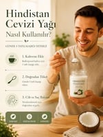 Hindistan Cevizi Yağı 300 ml – Soğuk Sıkım%100 Doğal Katkısız | Oiliva