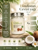 Hindistan Cevizi Yağı 300 ml – Soğuk Sıkım%100 Doğal Katkısız | Oiliva