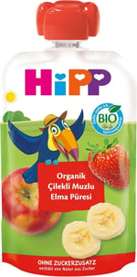 HiPP Organik Çilekli Muzlu Elma Püresi 100 gr