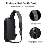 Hırsızlığa karşı askılı çanta, göğüs çantası, omuz çantası, iş çantası, askılı sırt çantası, USB şarj bağlantılı, su geçirmez, seyahat, yürüyüş, çok cepli, omuz çantası